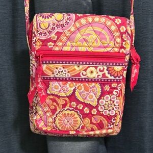 ❤️VERA BRADLEY Retired Raspberry Fizz Hipster Crossbody Quilted Purse